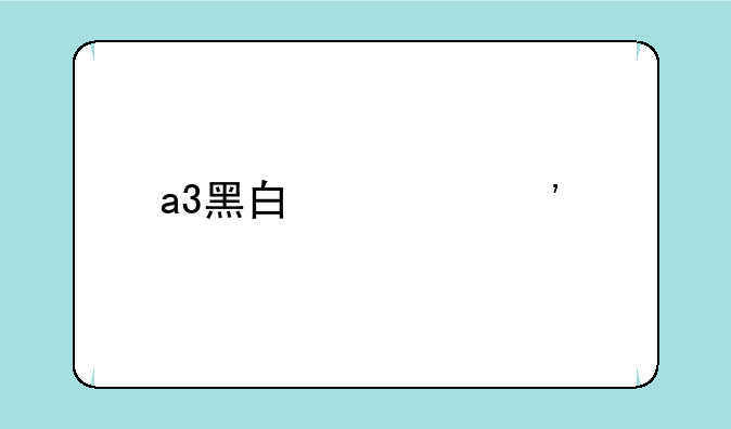 a3黑白激光打印机