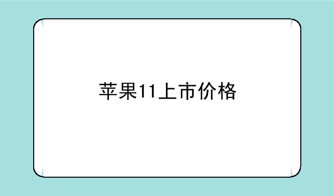 苹果11上市价格