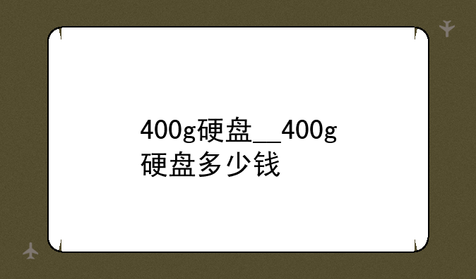 400g硬盘__400g硬盘多少钱