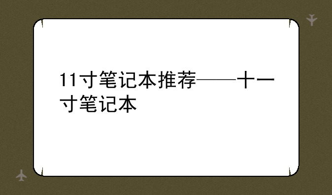 11寸笔记本推荐——十一寸笔记本