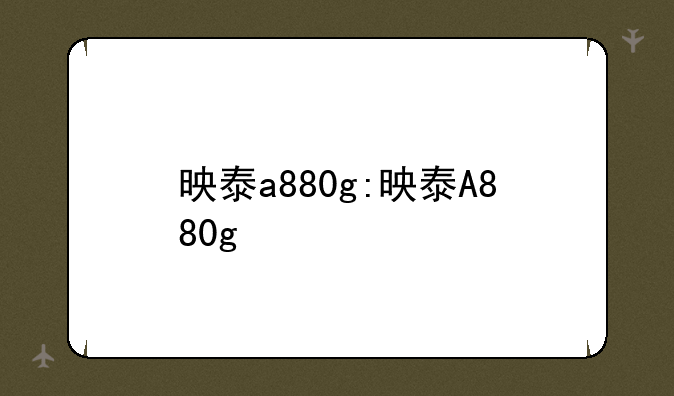 映泰a880g:映泰A880g+