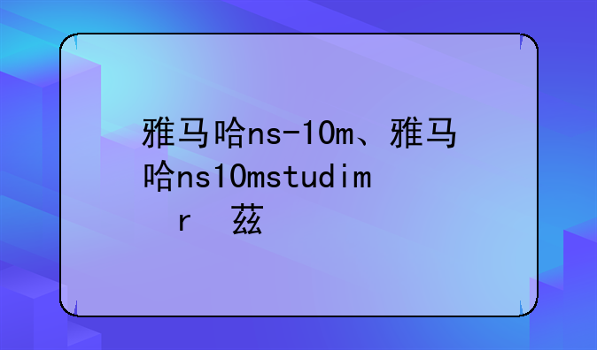 雅马哈ns-10m、雅马哈ns10mstudio参数