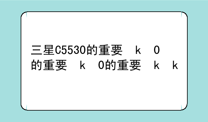 三星C5530的重要参数