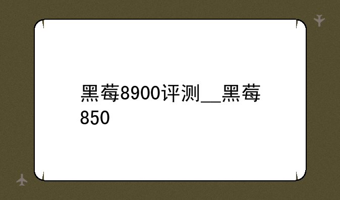 黑莓8900评测__黑莓850