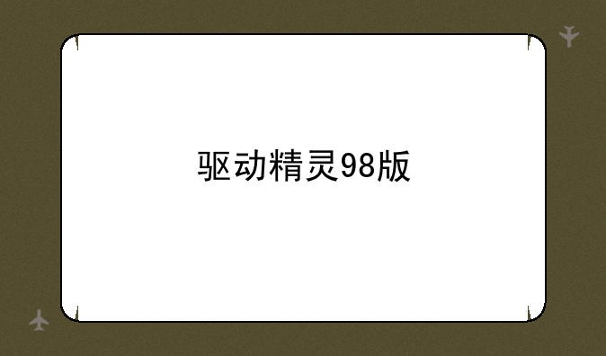 驱动精灵98版