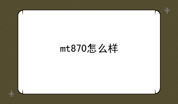 mt870怎么样